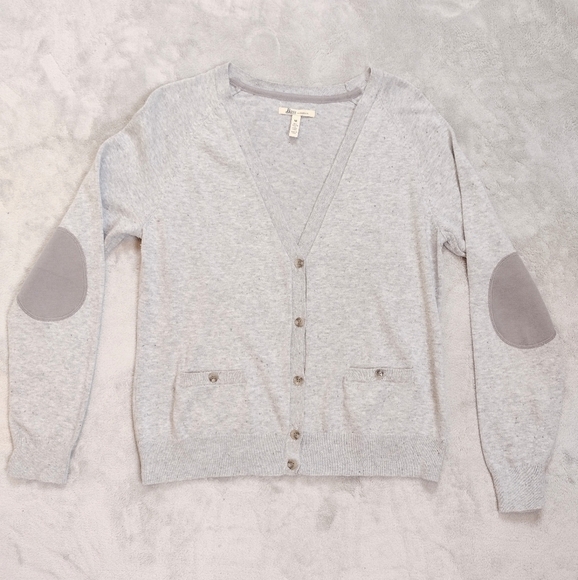 Bass Gray Preppy V-Neck Cardigan Sz M - Picture 3 of 11